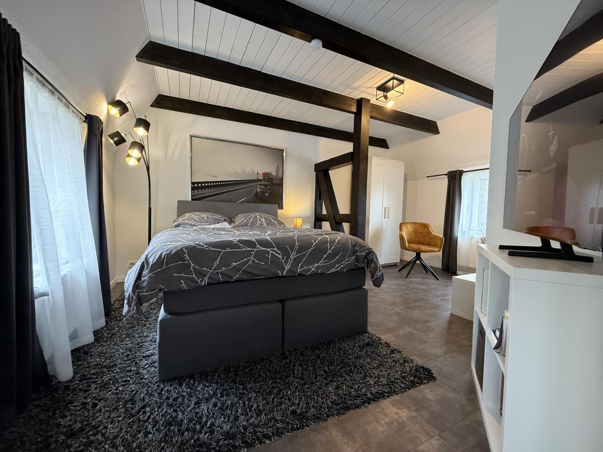 Fachwerkhaus Mit 2 Getrennten Schlafzimmern, Wohnzimmer Und Kueche Bueckeburg Luaran gambar